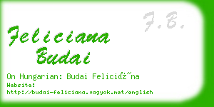 feliciana budai business card